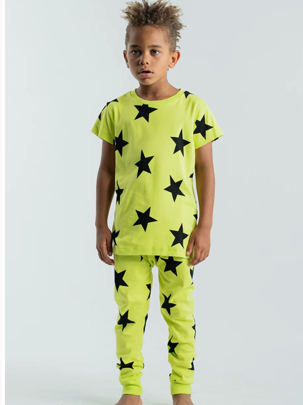 Kids Nununu Star 2-Piece Set Hot Lime